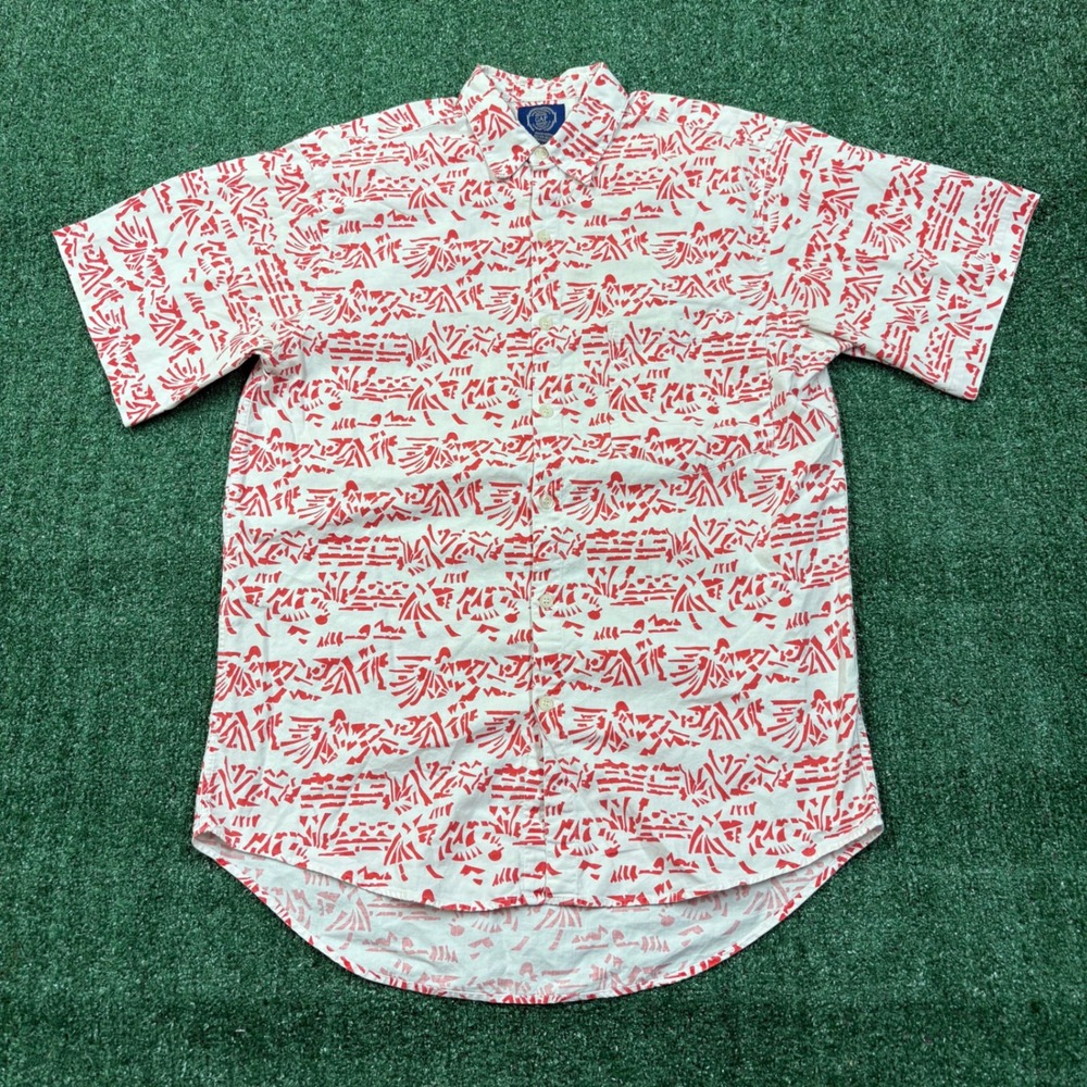 Vintage 90s Gap Abstract Tribal Print Button Down Shirt